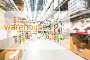 image of interior rhode island warehouse with boxes and freight on shelves