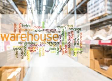 image of interior rhode island warehouse with boxes and freight on shelves